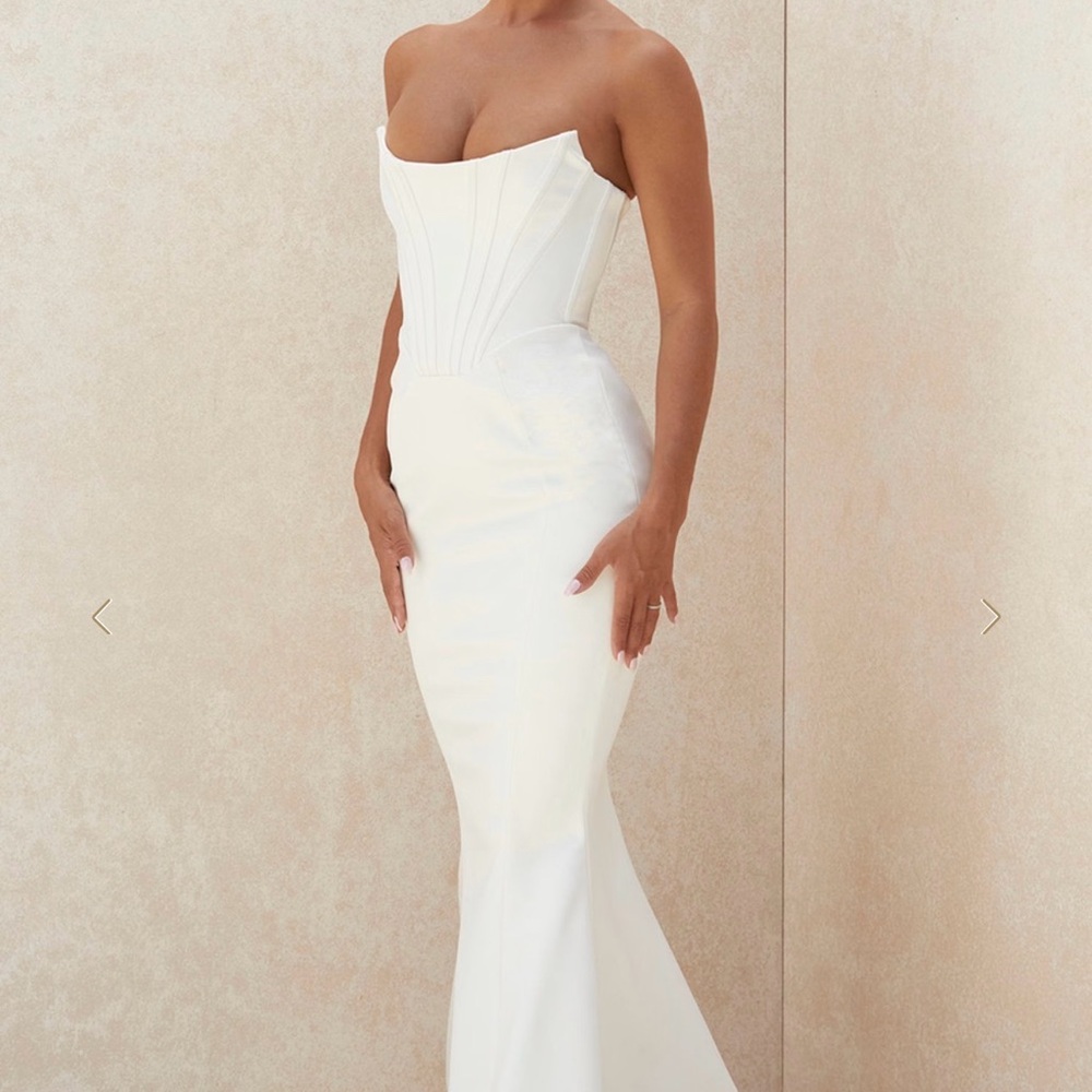 House of CB Ines Ivory Strapless Mermaid Wedding Gown